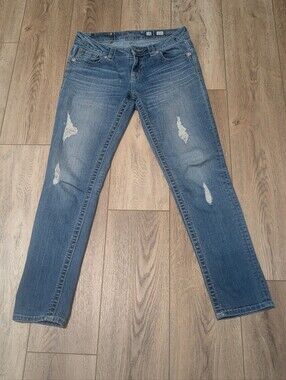 Miss Me Blue Distressed Skinny Jeans